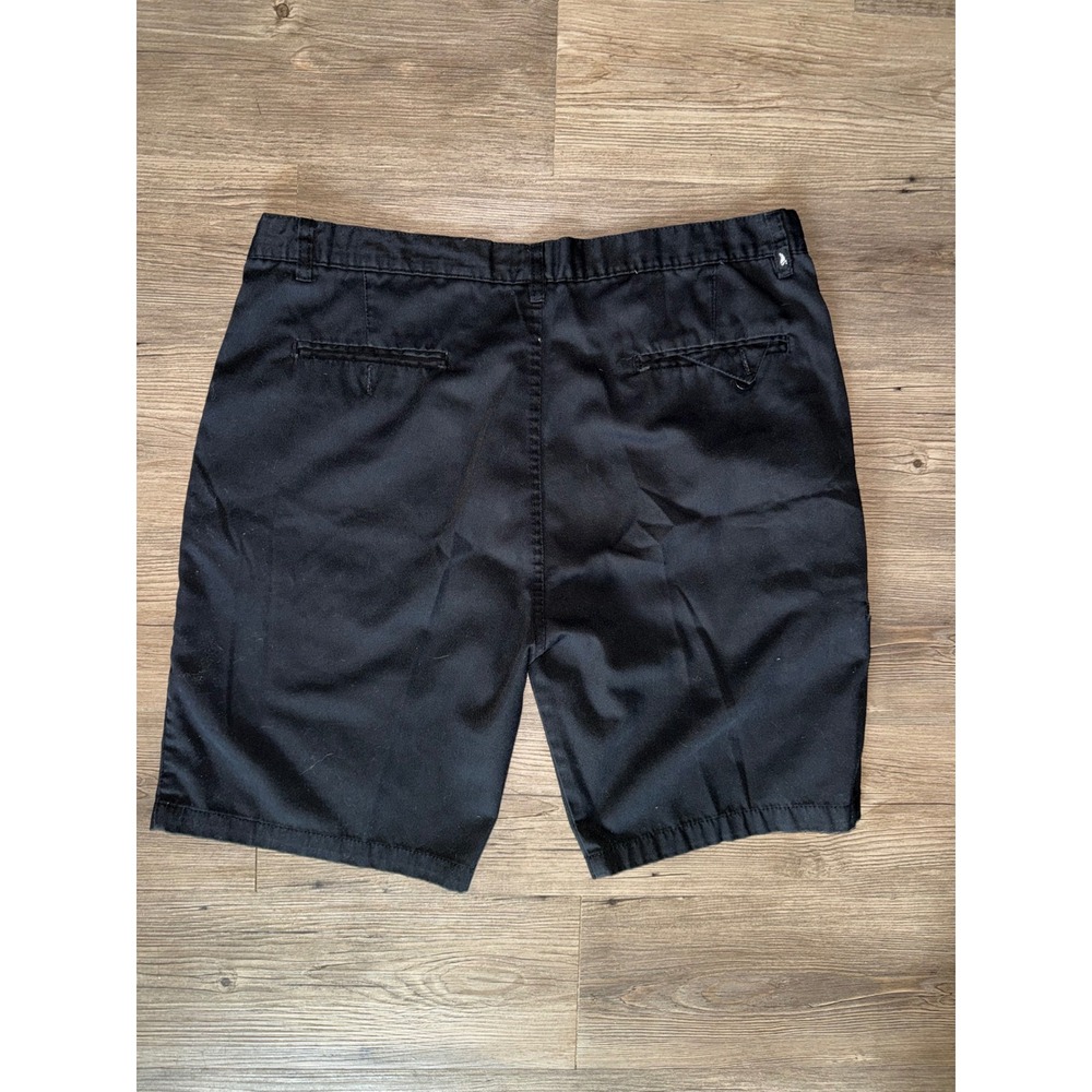 Velero Mens Black Flat Front Chino Shorts Size 38 Cotton Blend Casual Twill - Picture 3 of 5